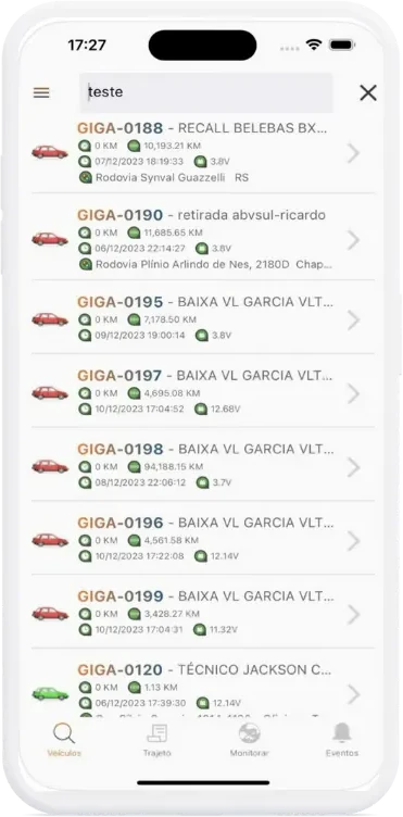 Plataforma TSIGO no iPhone